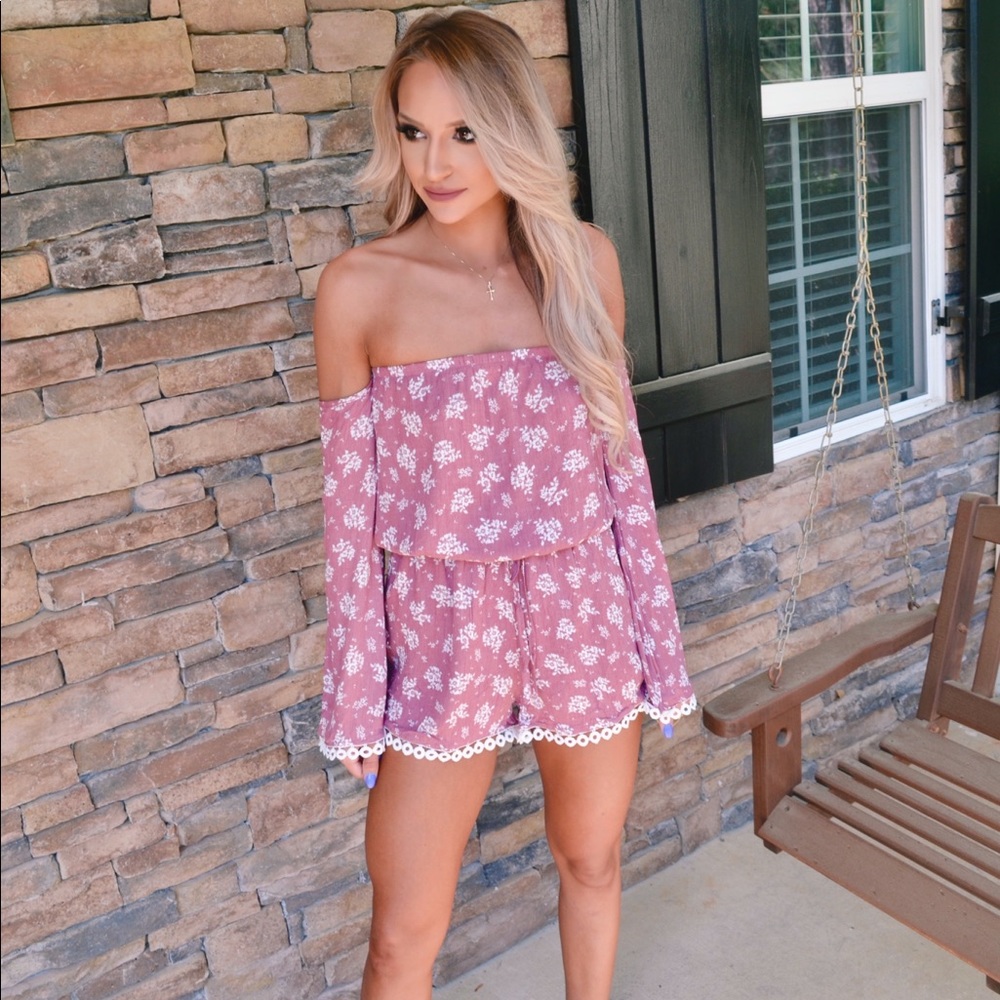 Floral Off The Shoulder Romper